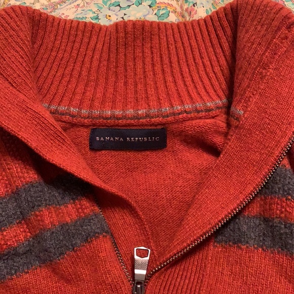 Banana Republic  MEN’S FALL Merino wool sweater Pumpkin Spice Fall Autumn Winter - Picture 7 of 8